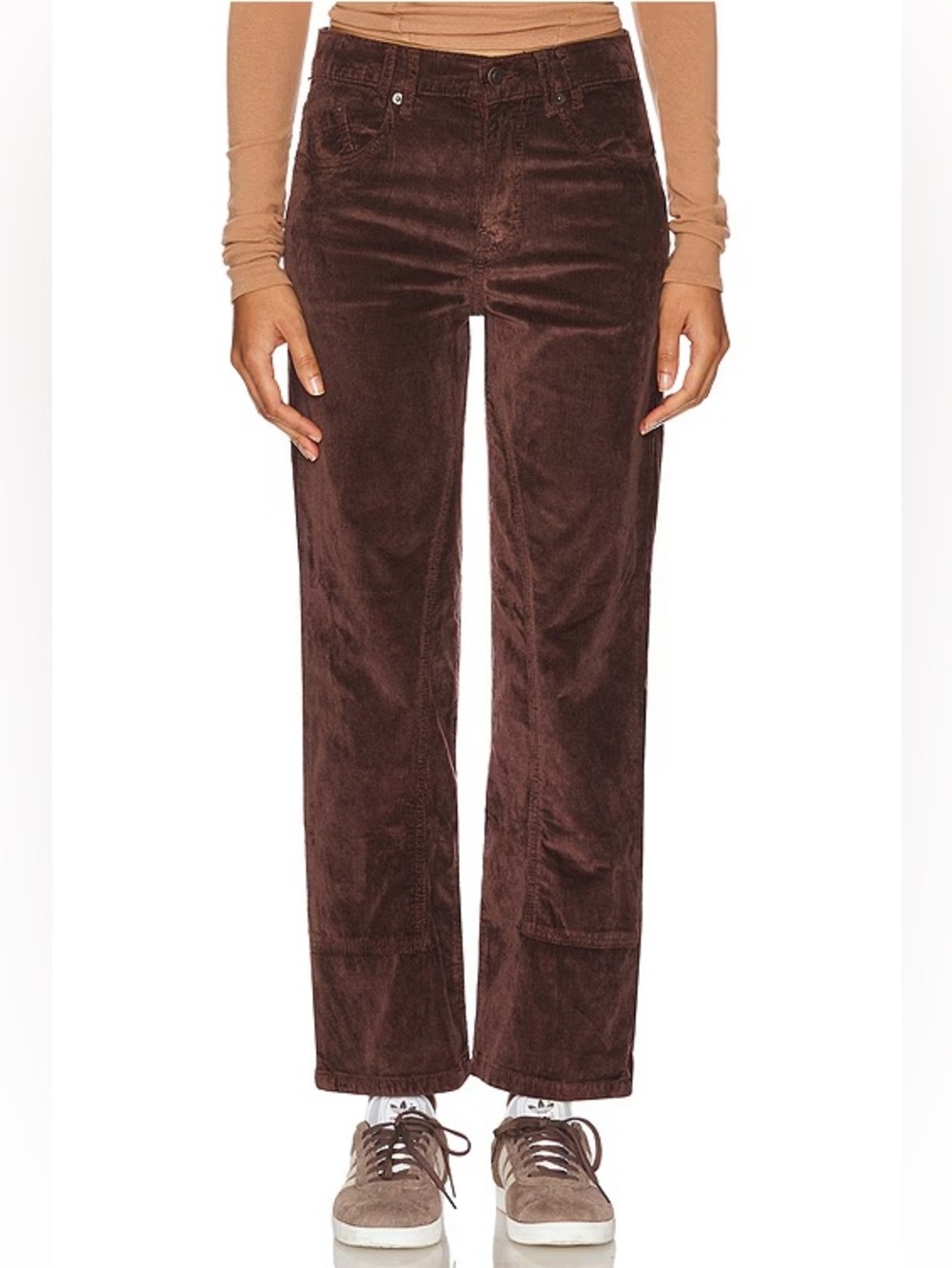 Free People • We The Free Risk Taker Mid-Rise Cord Jeans Chocolate